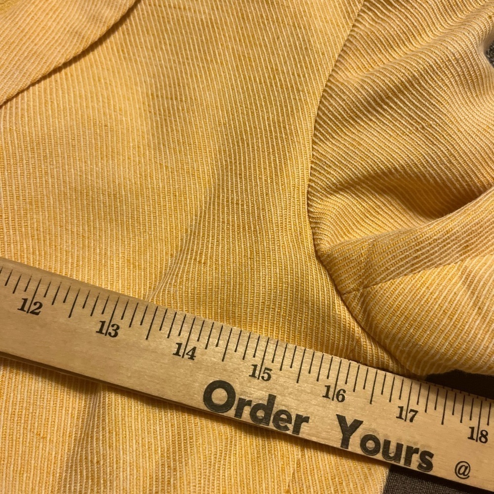 Massimo Dutti One Button Blazer Jacket Womens Yellow Size US 4 - Picture 7 of 7